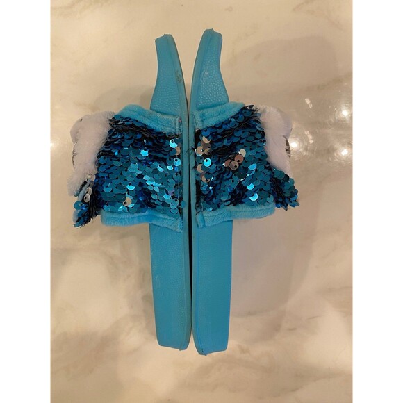 Blue Sequin Slush the dog Beanie Baby’s Boo's Collection Slides Shoe Size 1-3 - Picture 6 of 8